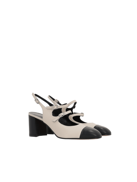 Papaya Bicolor Nappa Mary-Jane Slingbacks-CAREL-JOHN JULIA