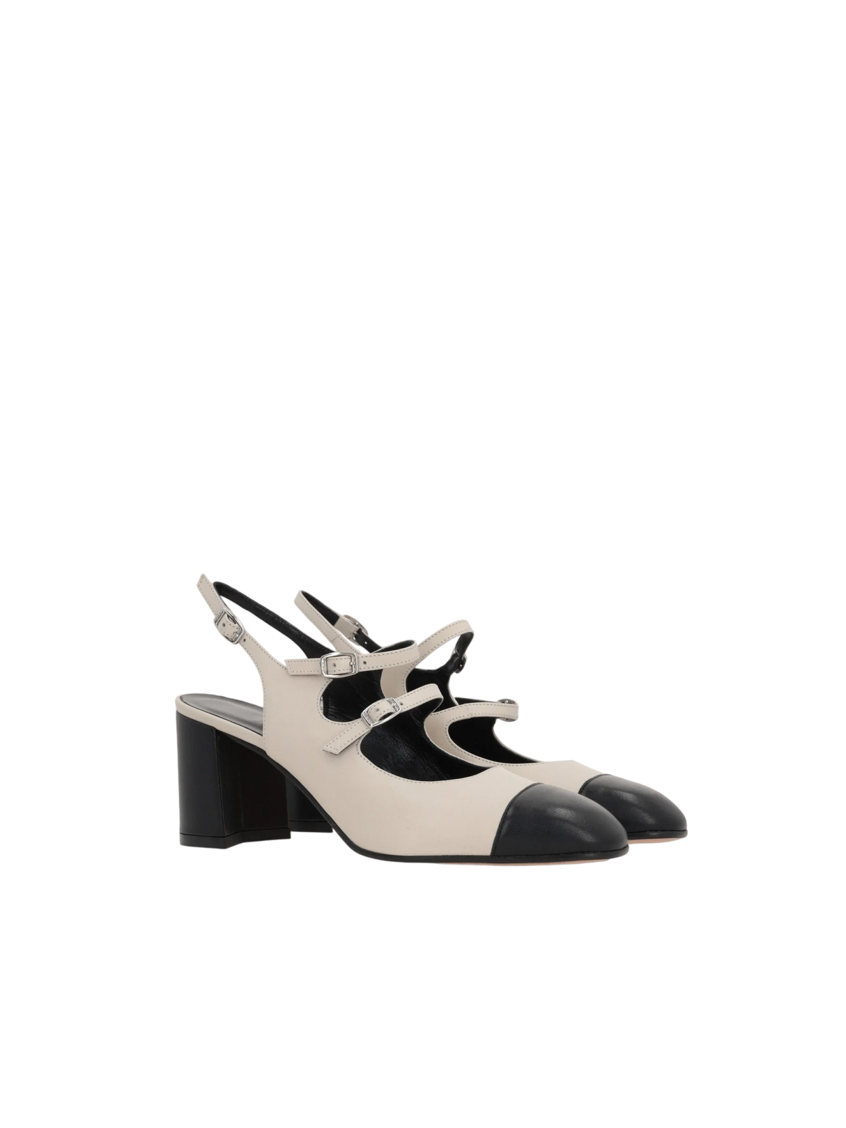 Papaya Bicolor Nappa Mary-Jane Slingbacks-CAREL-JOHN JULIA