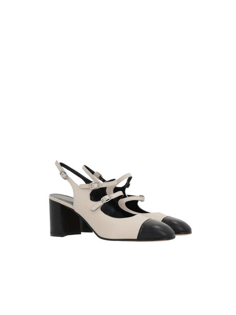 Papaya Bicolor Nappa Mary-Jane Slingbacks-CAREL-JOHN JULIA