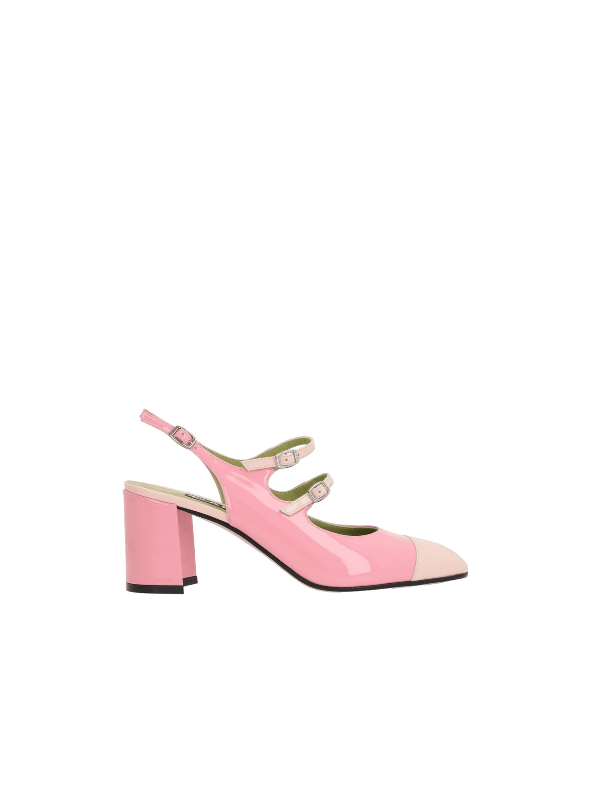 CAREL-Papaya Bicolor Patent Leather Mary-Jane Slingbacks-JOHN JULIA