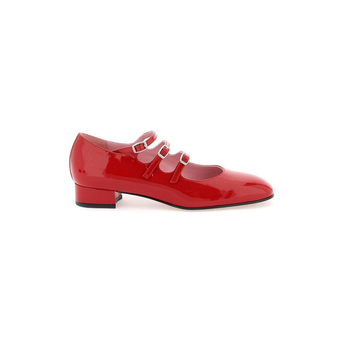 Red Ariana Patent Leather Mary Jane Pumps CAREL JOHN JULIA.