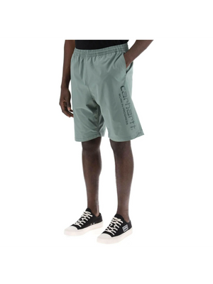 Green Technical Stretch Polyester Bermuda Swim Trunks CARHARTT WIP JOHN JULIA.