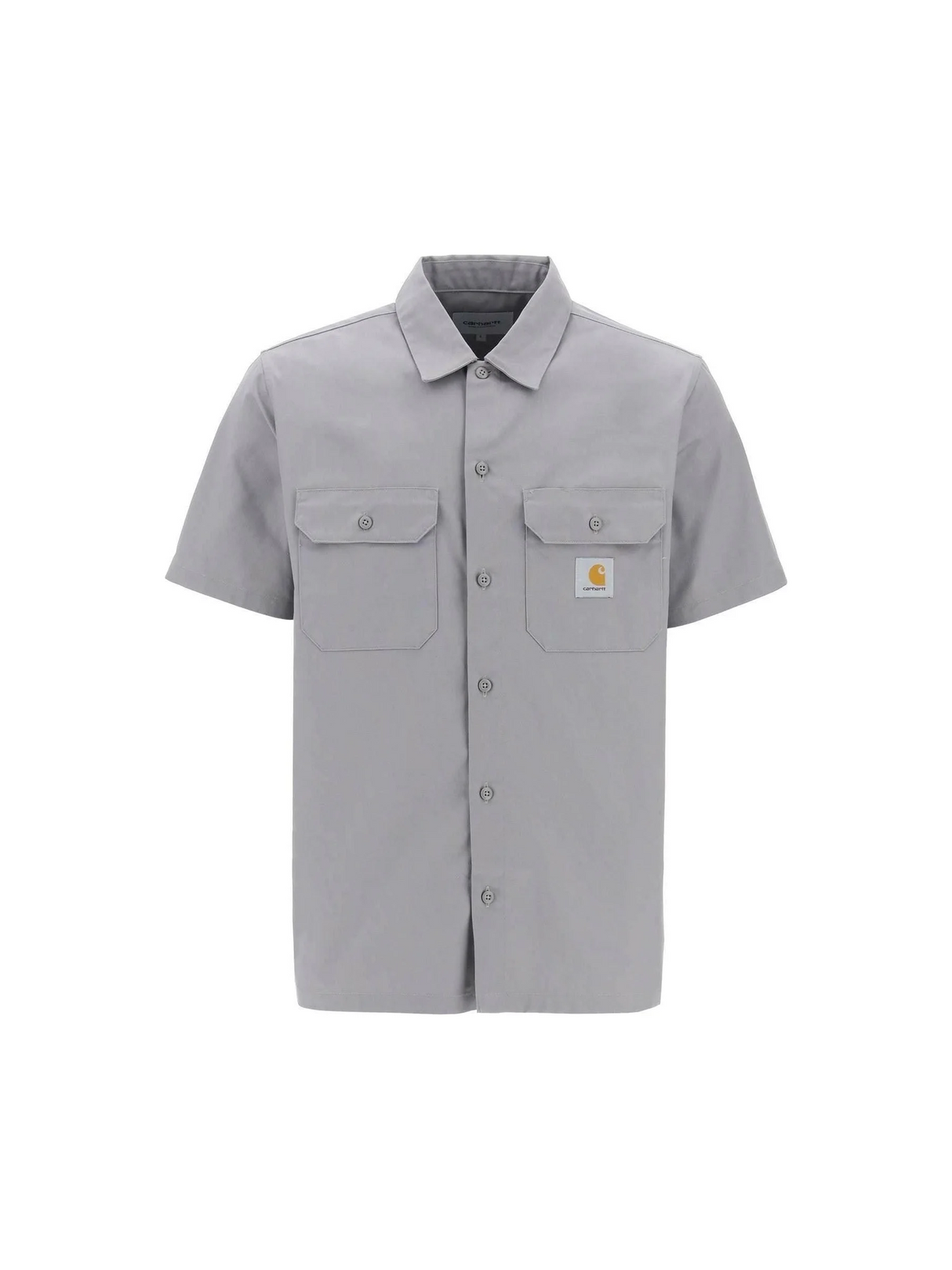 Grey Marengo Compact Cotton Twill Short Sleeved Shirt CARHARTT WIP JOHN JULIA.