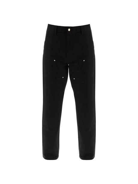 Black Organic Cotton Double Knee Pants CARHARTT WIP JOHN JULIA.