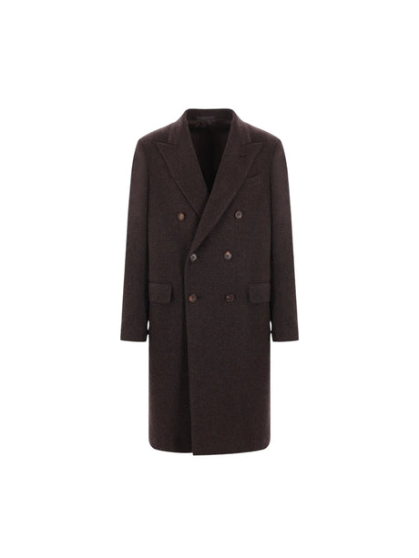 Aida Double-breasted Wool and Cashmere Coat-CARUSO-JOHN JULIA