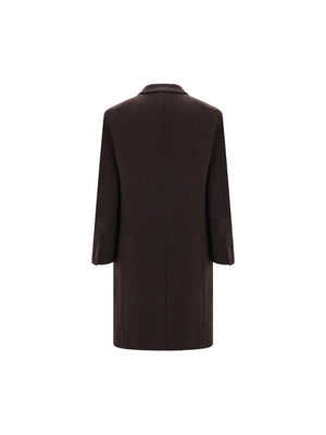 Aida Double-breasted Wool and Cashmere Coat-CARUSO-JOHN JULIA