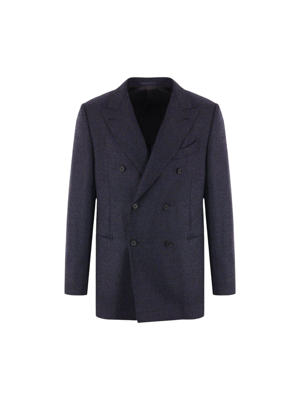 Double-breasted Wool Blend Jacket-CARUSO-JOHN JULIA