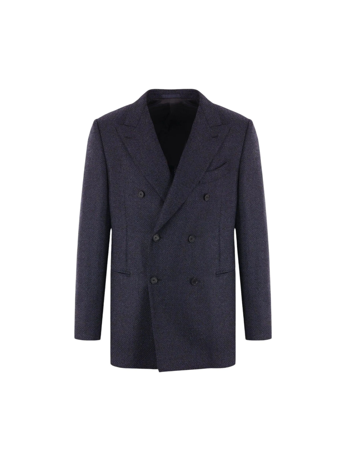 Double-breasted Wool Blend Jacket-CARUSO-JOHN JULIA