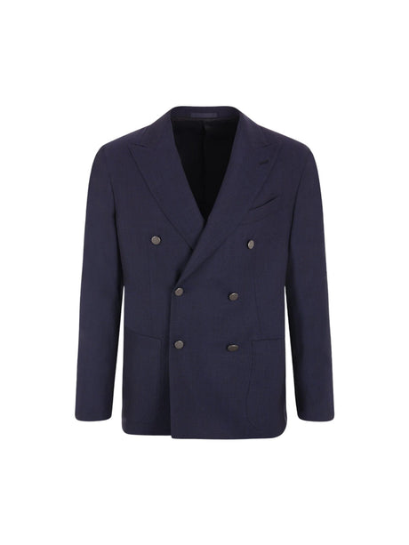 Single-breasted Wool Jacket-CARUSO-JOHN JULIA