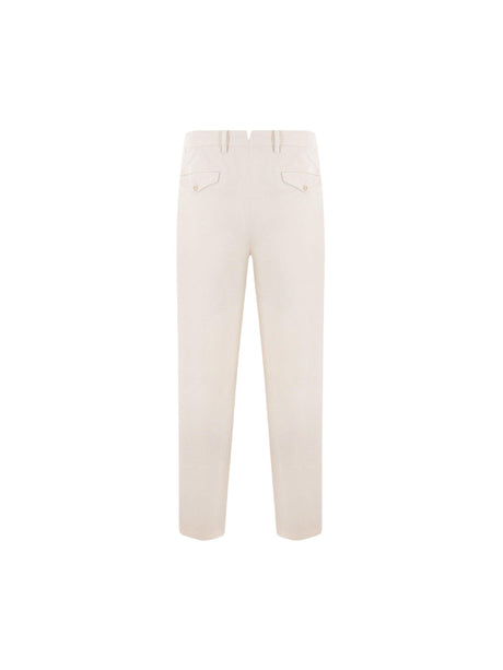 Stretch Washed Cotton Pants-CARUSO-JOHN JULIA