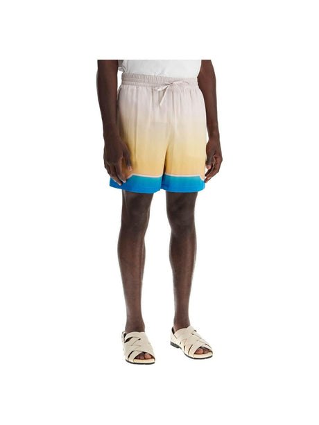 Colorful Silk Bermuda Shorts Set.