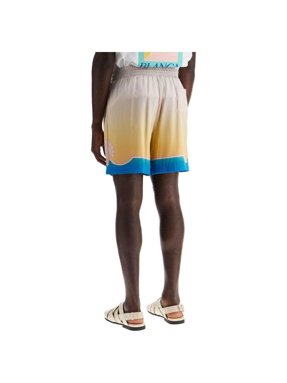 Colorful Silk Bermuda Shorts Set.