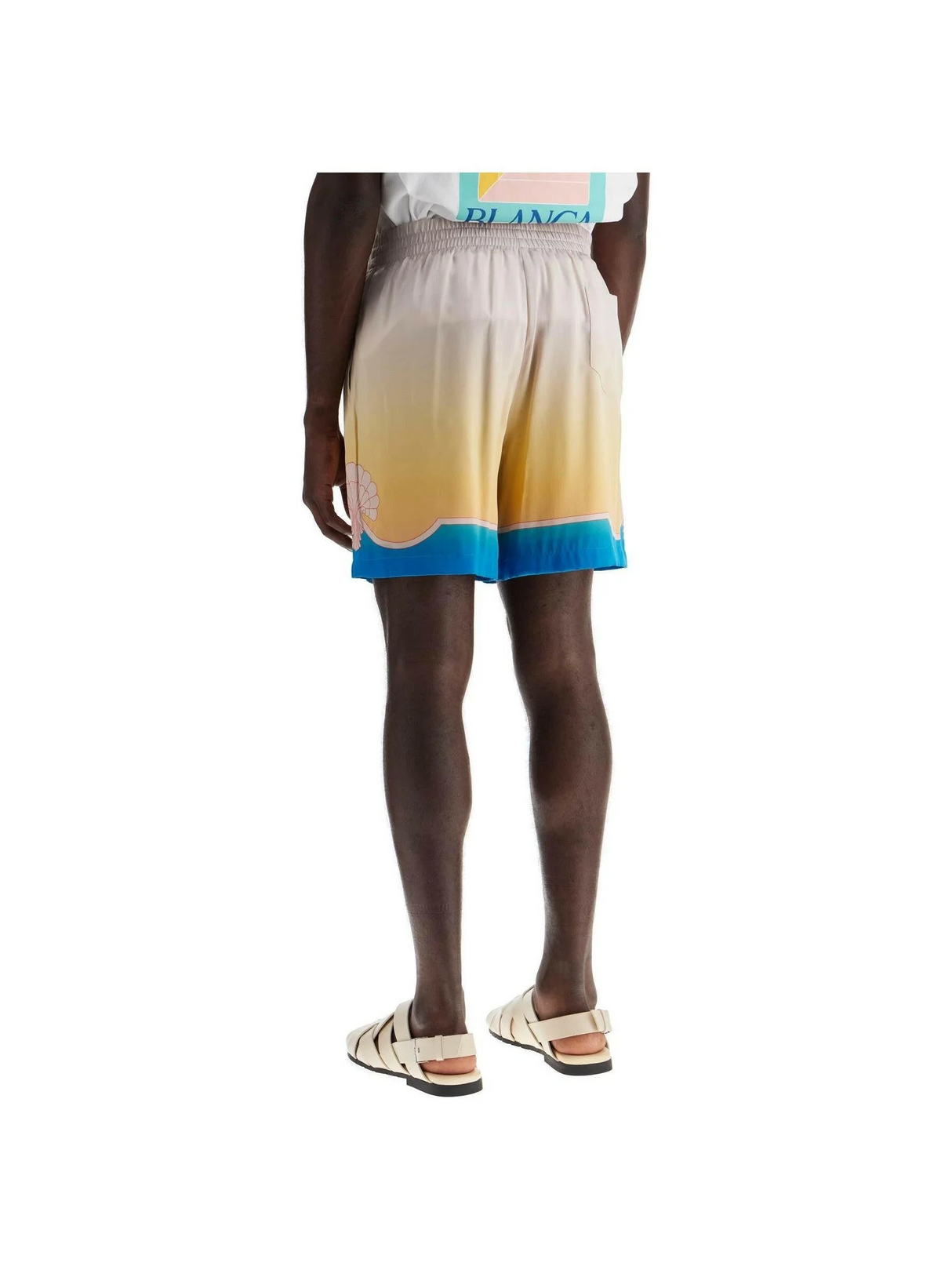 Colorful Silk Bermuda Shorts Set.