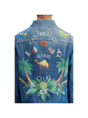 CASABLANCA-Denim Tennis Club Jacket -JOHN JULIA.