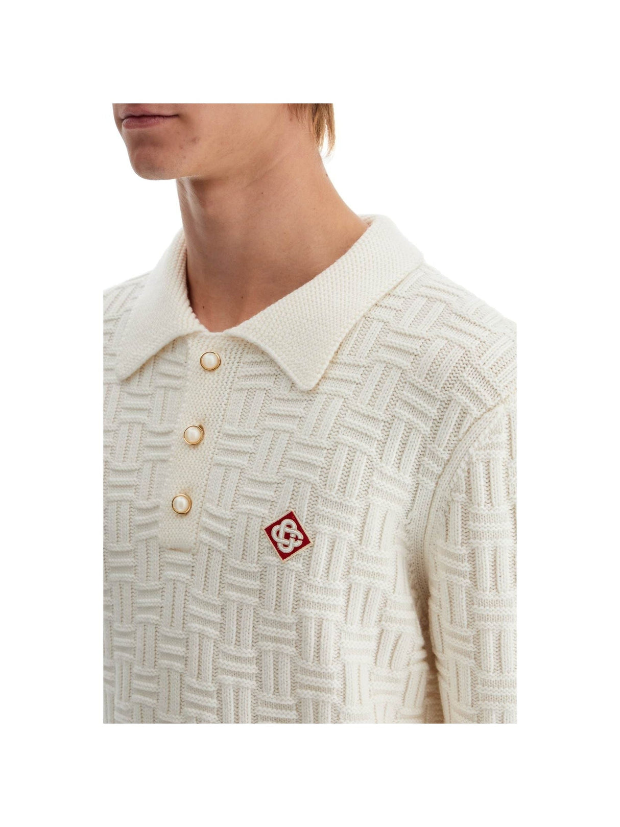 Woolen Polo-style Pullover