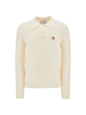 Woolen Polo-style Pullover