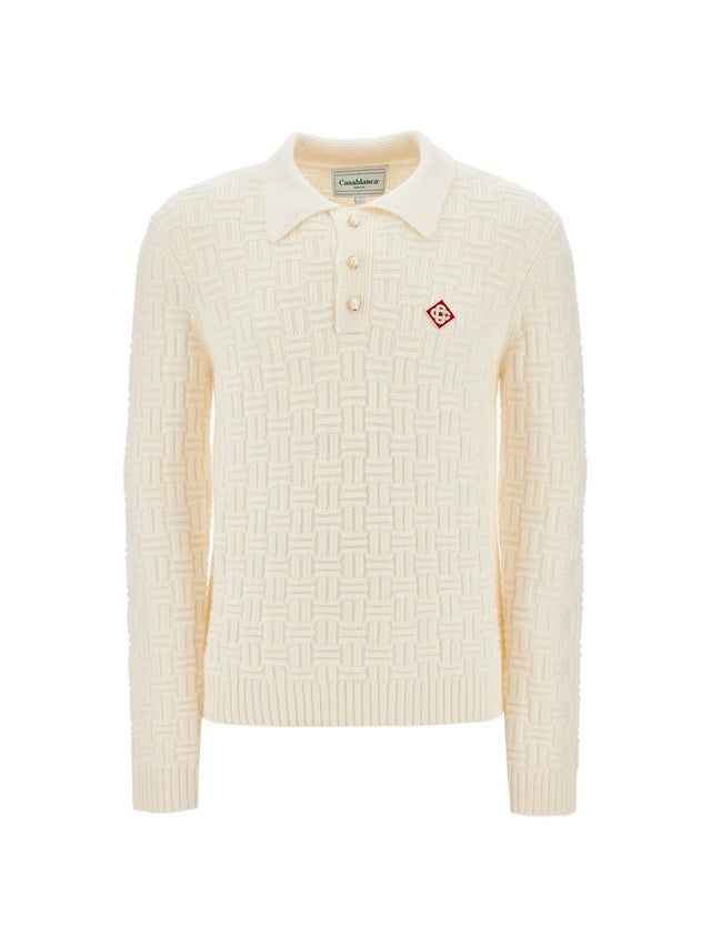 Woolen Polo-style Pullover