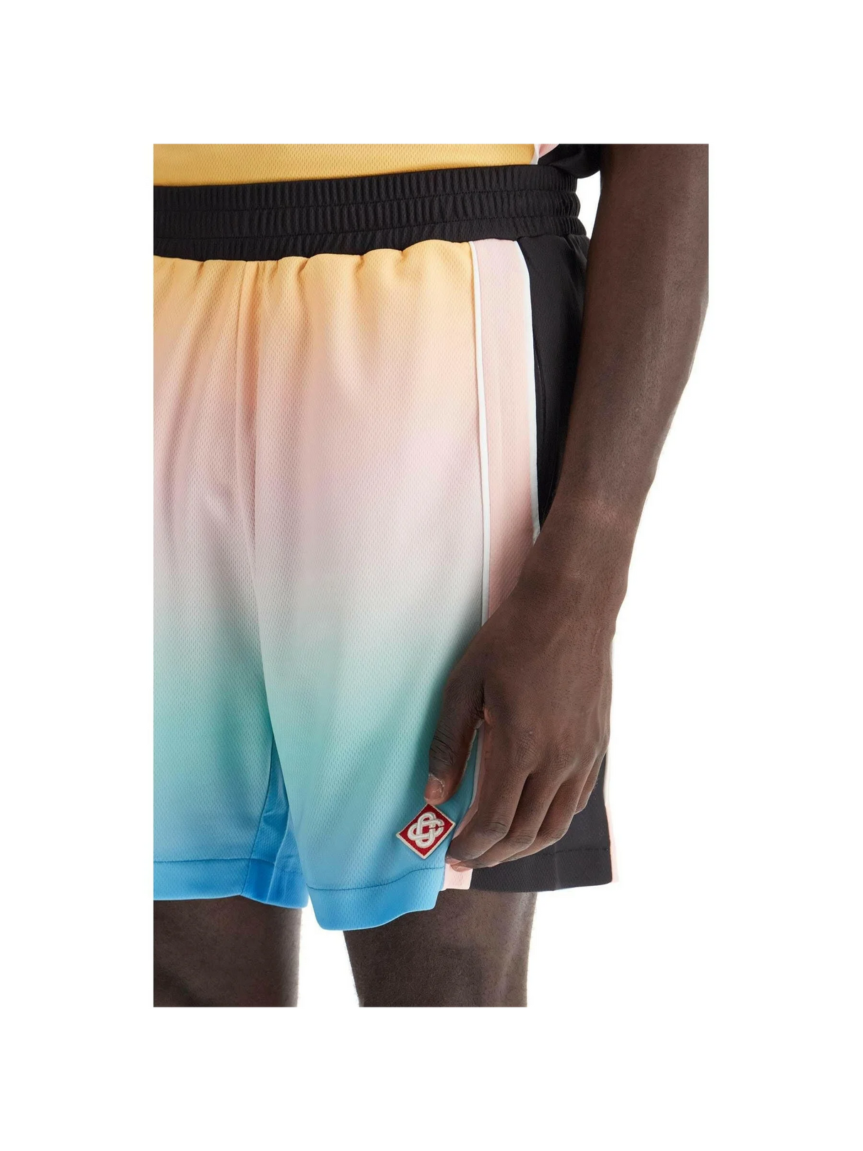 Pastel Gradient Football Bermuda Shorts.