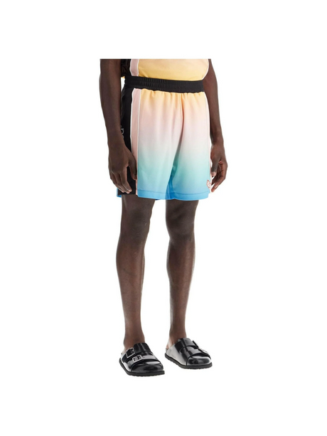 Pastel Gradient Football Bermuda Shorts.