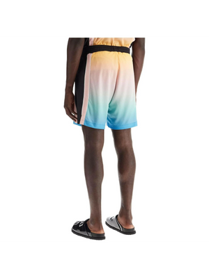 Pastel Gradient Football Bermuda Shorts.