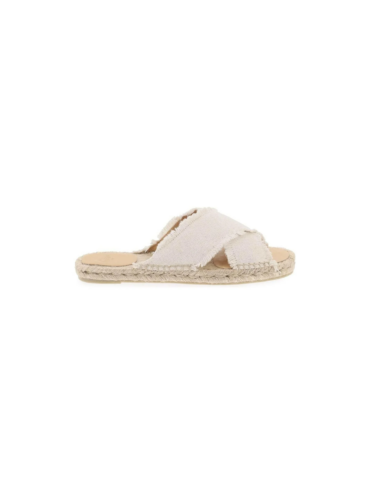 White And Gold Organic Linen Canvas Palm Tree Espadrilles CASTANER JOHN JULIA.