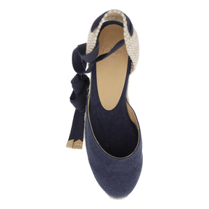 Azul Oxford Carina Cotton Wedge Espadrillas CASTANER JOHN JULIA.