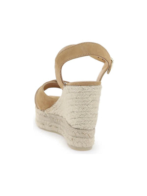 Brown Suede Leather Strap Blaudell Wedge Espadrilles CASTANER JOHN JULIA.