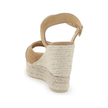 Brown Suede Leather Strap Blaudell Wedge Espadrilles CASTANER JOHN JULIA.