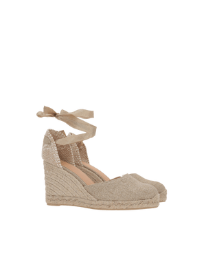 Carina Canvas and Lurex Wedge Espadrilles-CASTAÑER-JOHN JULIA