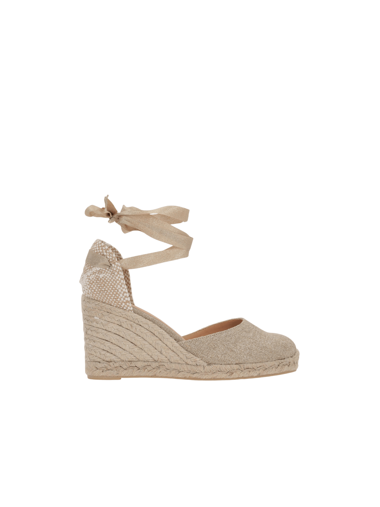 Carina Canvas and Lurex Wedge Espadrilles-CASTAÑER-JOHN JULIA