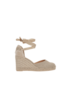 Carina Canvas and Lurex Wedge Espadrilles-CASTAÑER-JOHN JULIA