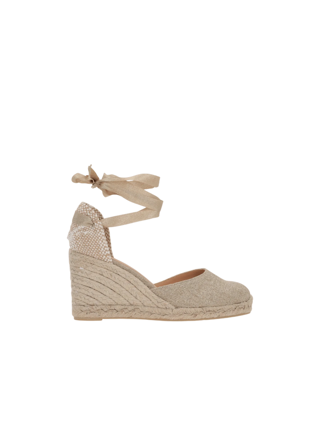 Carina Canvas and Lurex Wedge Espadrilles-CASTAÑER-JOHN JULIA