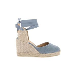 Citadel Blue Carina Cotton Wedge Espadrilles CASTANER JOHN JULIA.