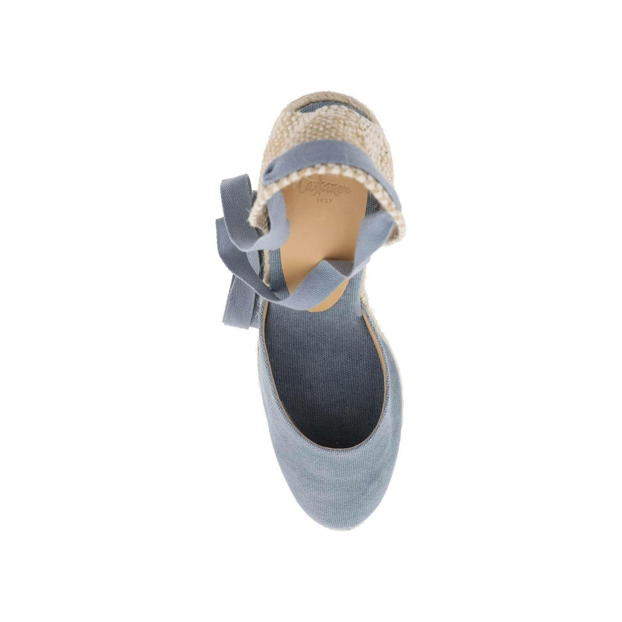 Citadel Blue Carina Cotton Wedge Espadrilles CASTANER JOHN JULIA.