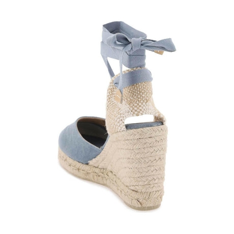 Citadel Blue Carina Cotton Wedge Espadrilles CASTANER JOHN JULIA.