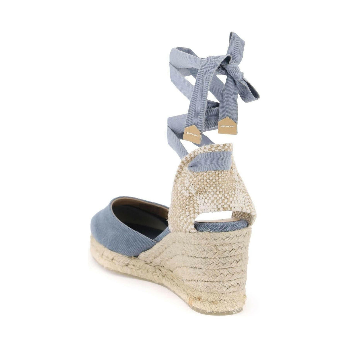 Citadel Blue Carina Cotton Wedge Sandals CASTANER JOHN JULIA.