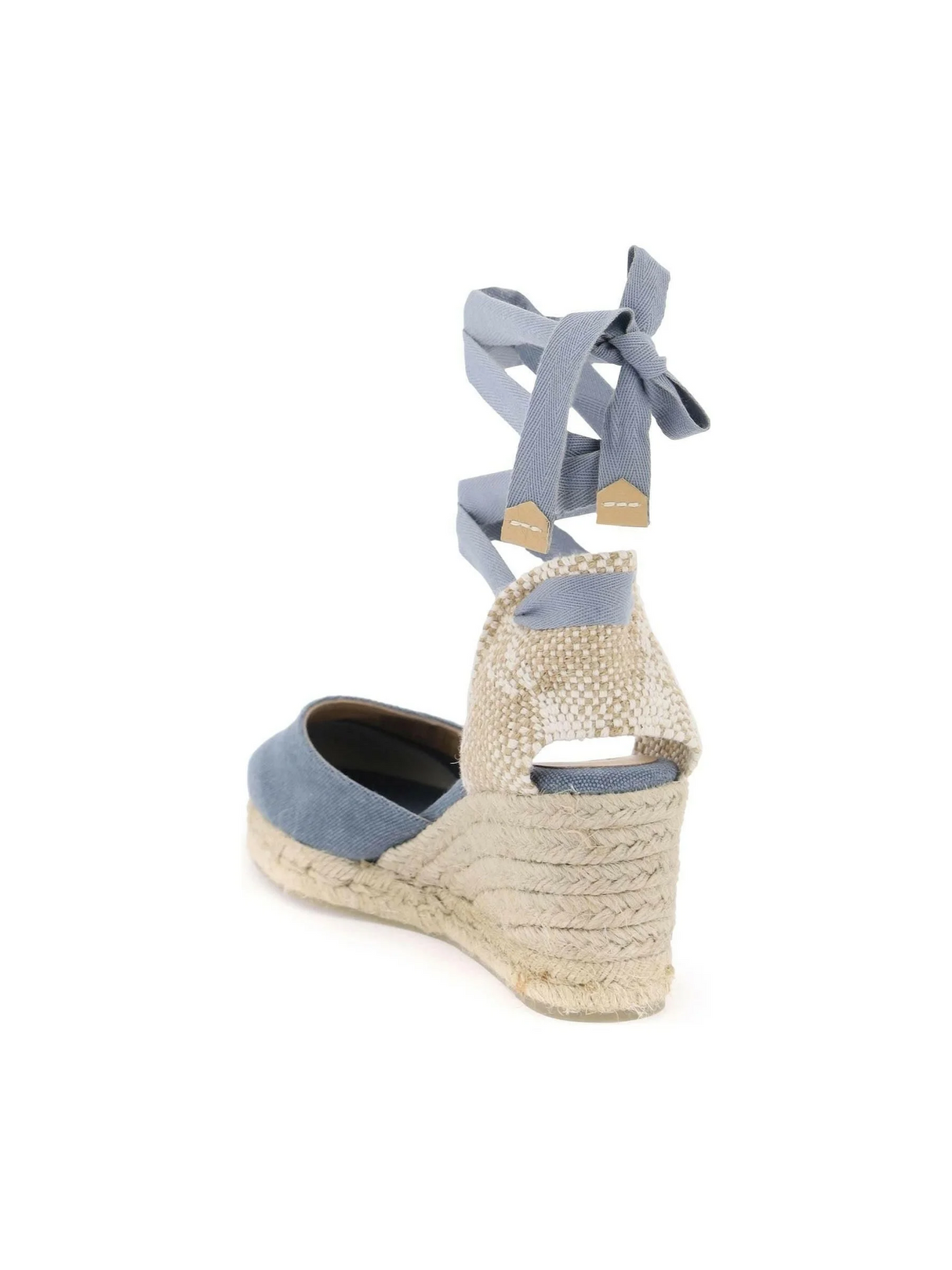 Citadel Blue Carina Cotton Wedge Sandals CASTANER JOHN JULIA.