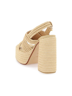 Fulvia Woven Raffia Sandals - Women > Shoes > Sandals