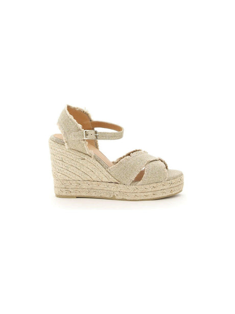 Lurex Bromelia Linen Wedge Sandals CASTANER JOHN JULIA.