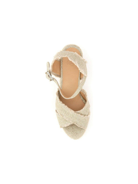 Lurex Bromelia Linen Wedge Sandals CASTANER JOHN JULIA.