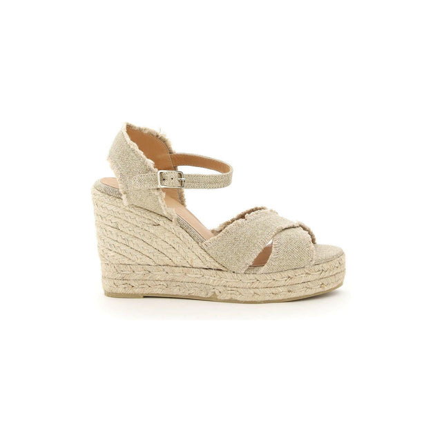 Lurex Bromelia Linen Wedge Sandals CASTANER JOHN JULIA.