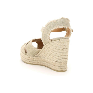 Lurex Bromelia Linen Wedge Sandals CASTANER JOHN JULIA.