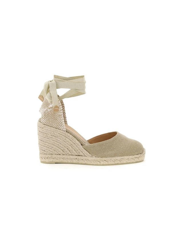 Neutral Cotton Carina Wedge Espadrilles CASTANER JOHN JULIA.