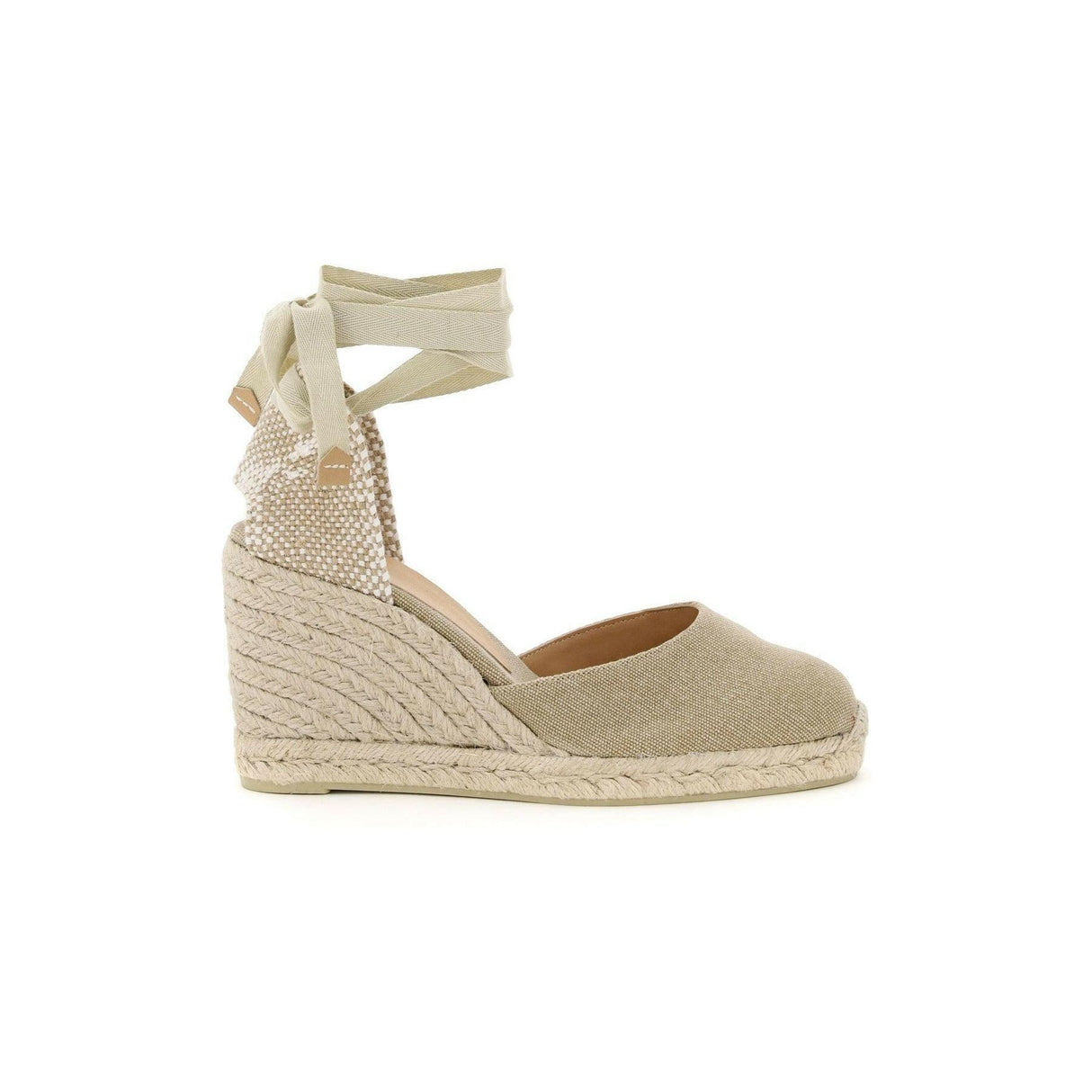 Neutral Cotton Carina Wedge Espadrilles CASTANER JOHN JULIA.