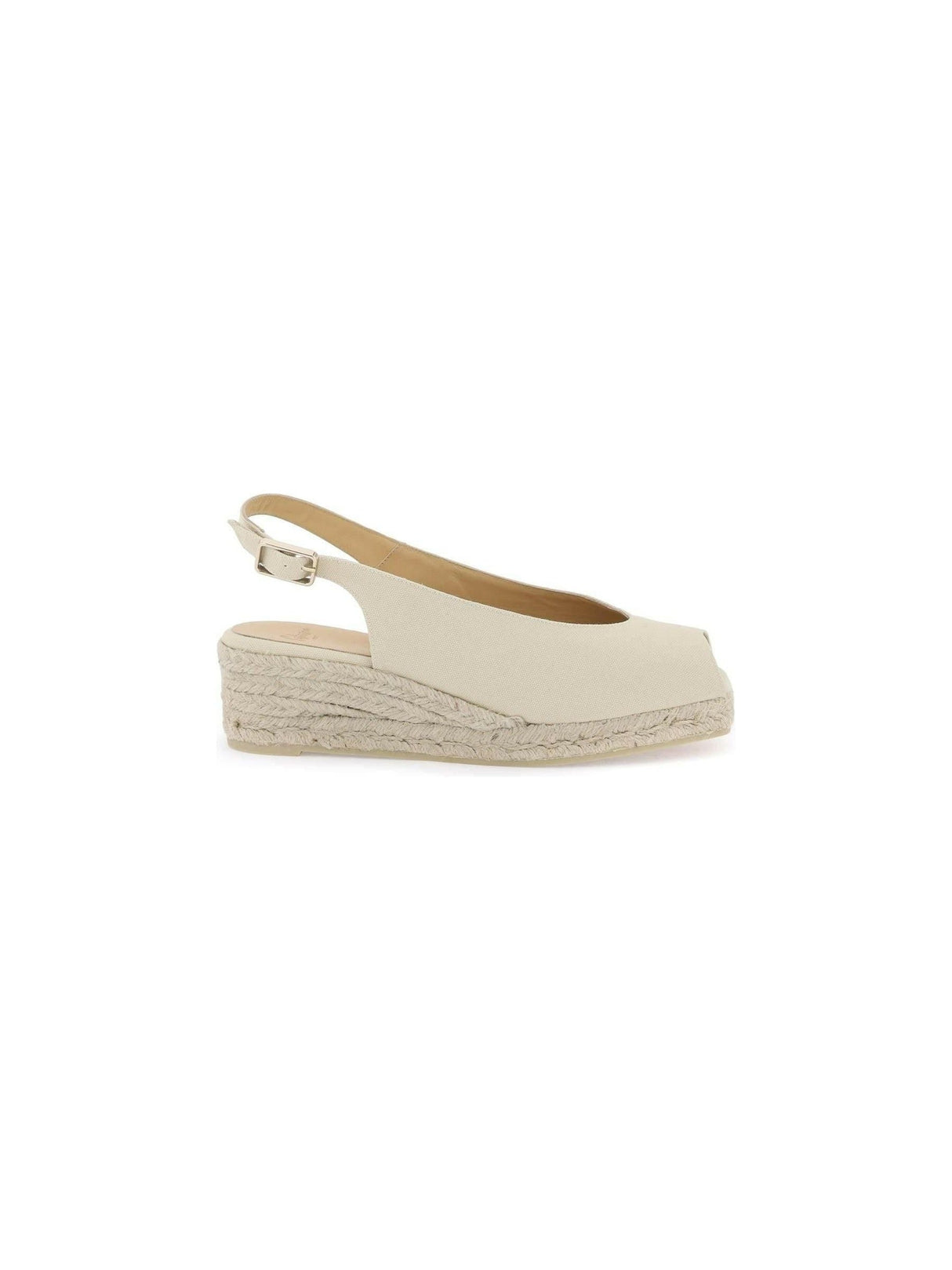 Neutrals Organic Cotton Square Toe Dosalia Espadrilles CASTANER JOHN JULIA.