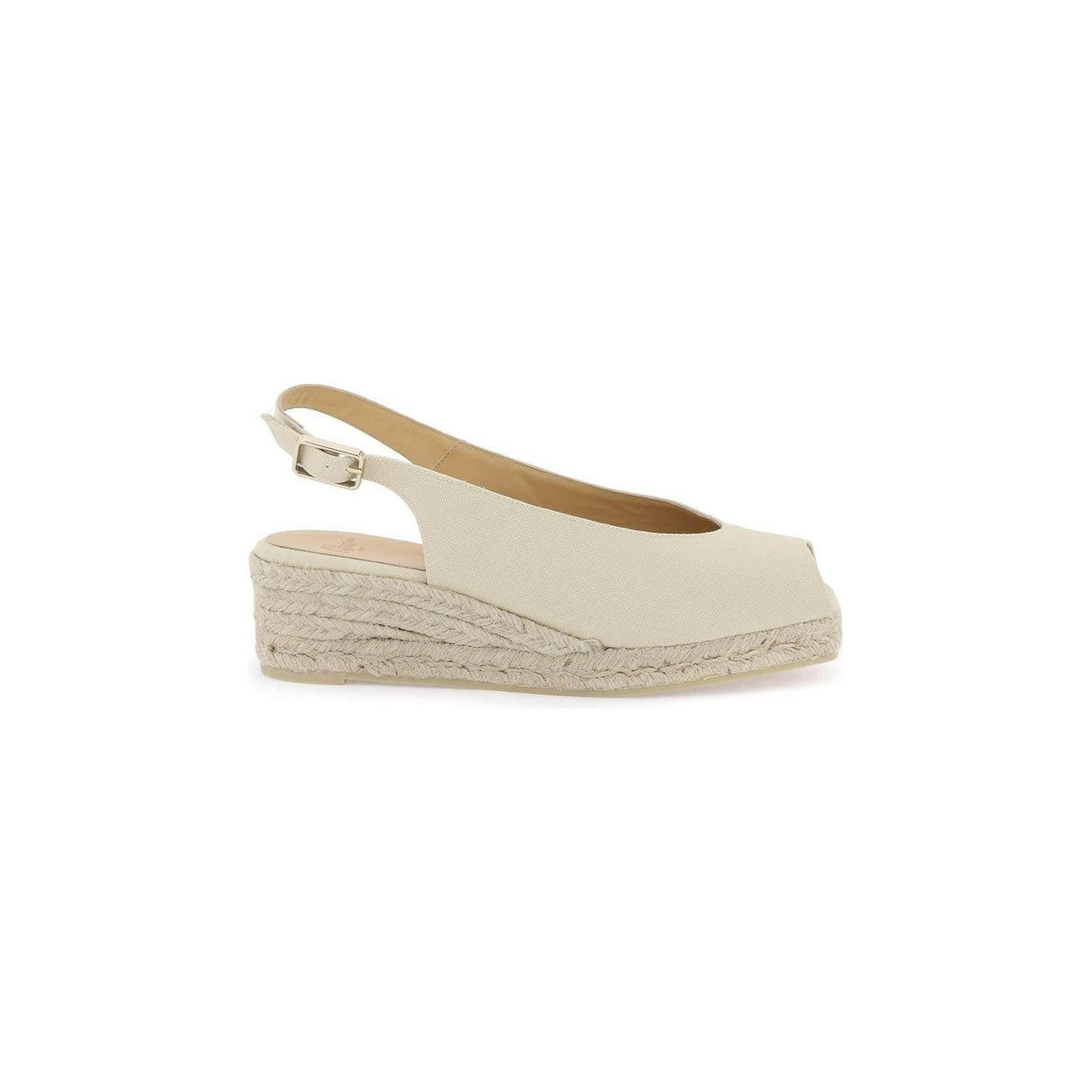 Neutrals Organic Cotton Square Toe Dosalia Espadrilles CASTANER JOHN JULIA.