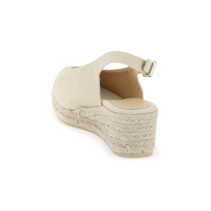 Neutrals Organic Cotton Square Toe Dosalia Espadrilles CASTANER JOHN JULIA.