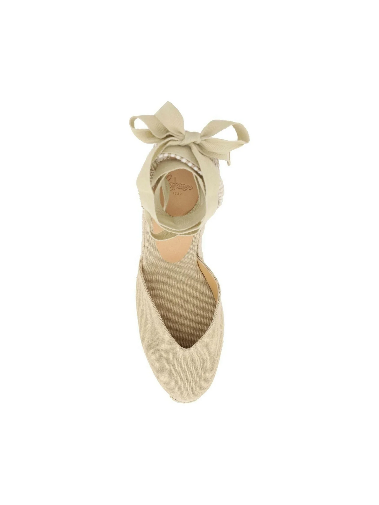 Sand Cotton Canvas Chiara Wedge Espadrilles CASTANER JOHN JULIA.