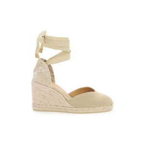 Sand Cotton Canvas Chiara Wedge Espadrilles CASTANER JOHN JULIA.