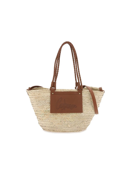 Large Woven Raffia Basket Bag